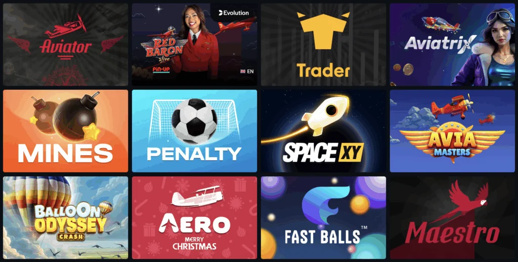 machines à sous du casino Pin Up 